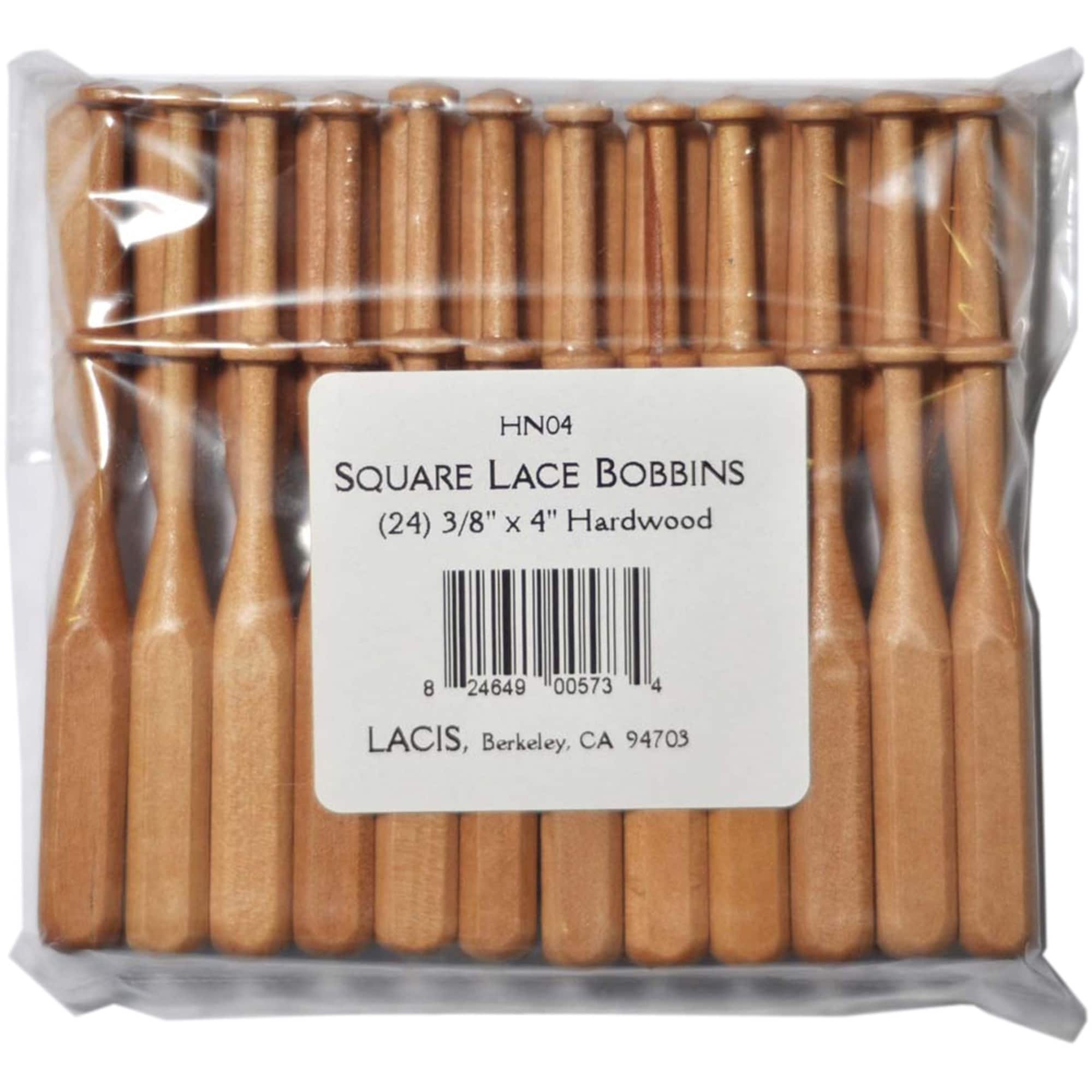 Lacis 4" Square Lace Bobbins, 24ct.